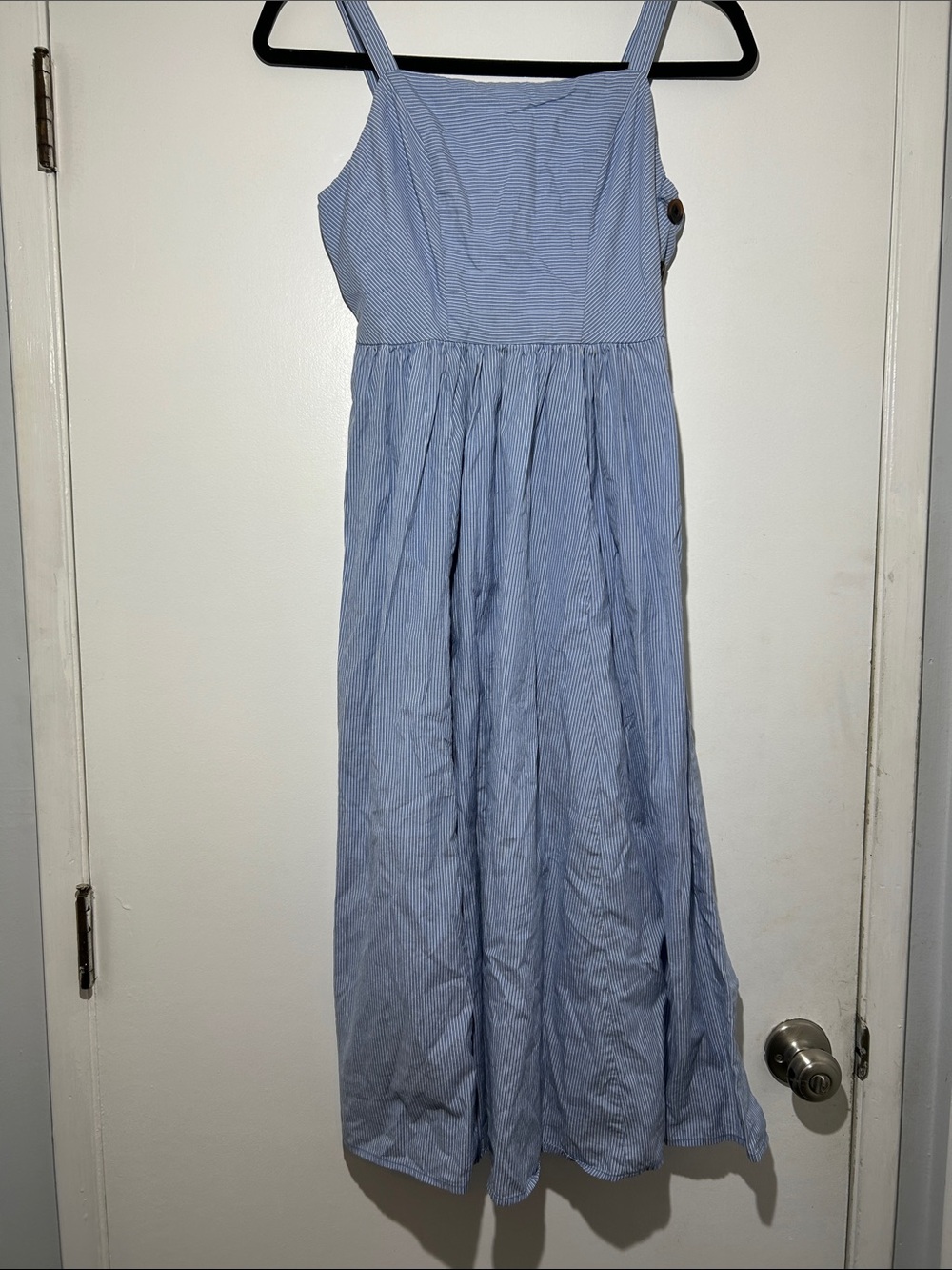 Urban Outfitters Light Blue Striped Midi Sundress